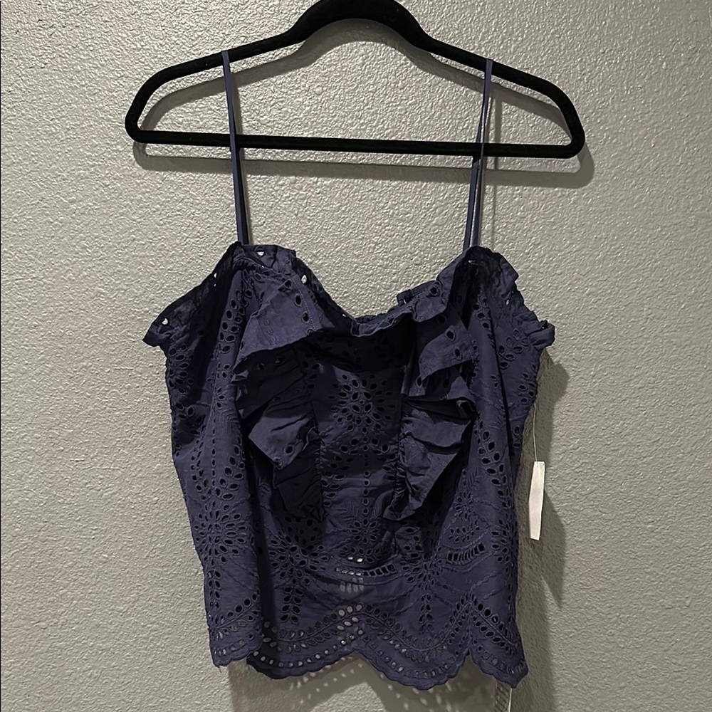 NWT: NSR - Blue Ruffled Bustier Camisole